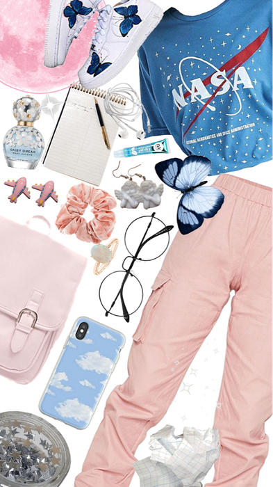Blue and Pink Outfit