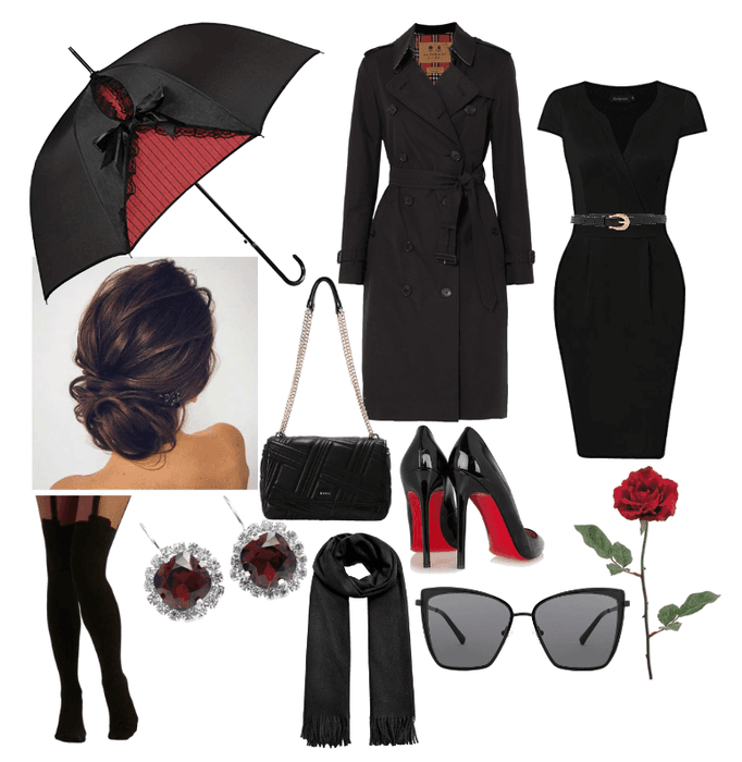 Red and Black Rainy Day