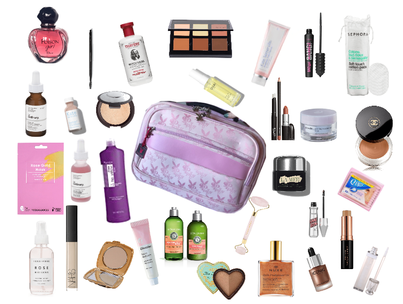 whats in my travel cosmetics case