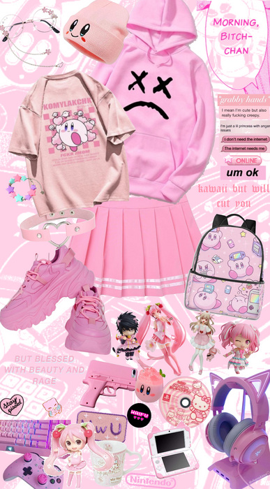 Pink gamer girl sneaker outfit