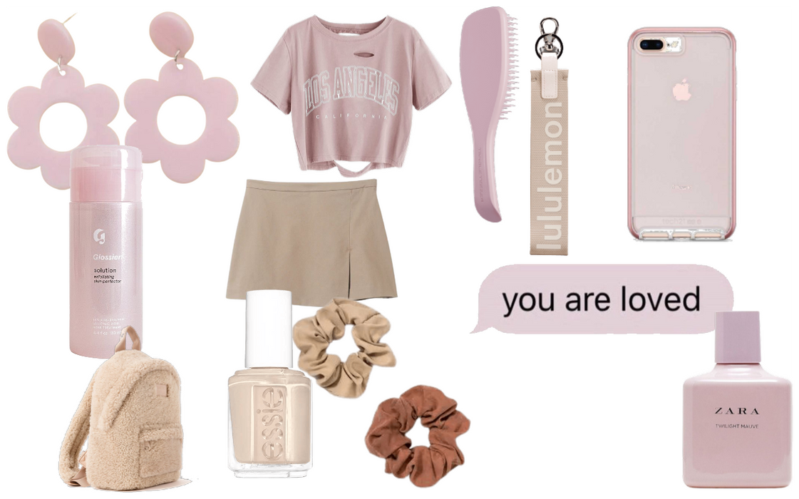 This Beige + pink outfit