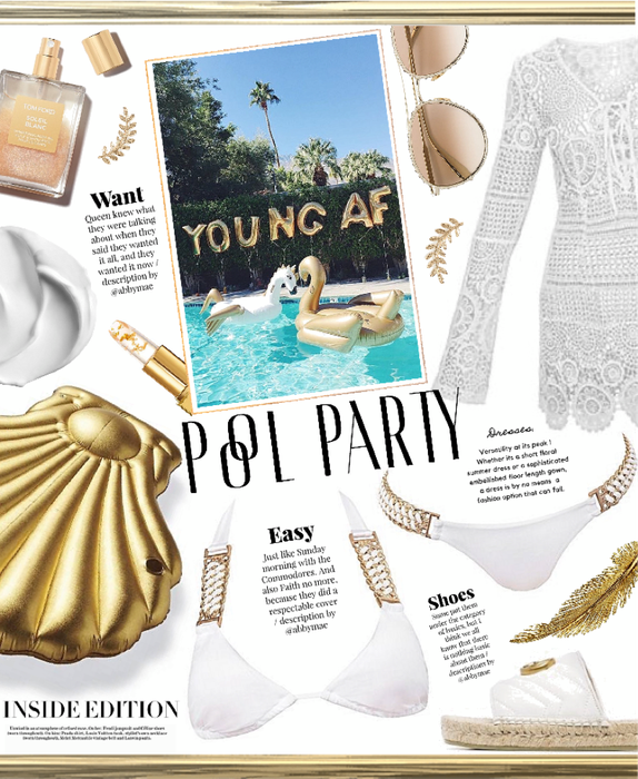 Gold themed pool party!