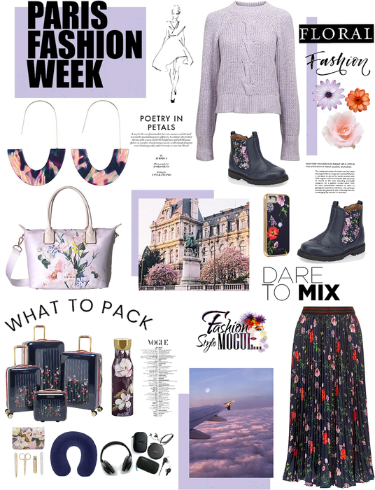 what 2 pack/ Paris fashion week/floral fashions
