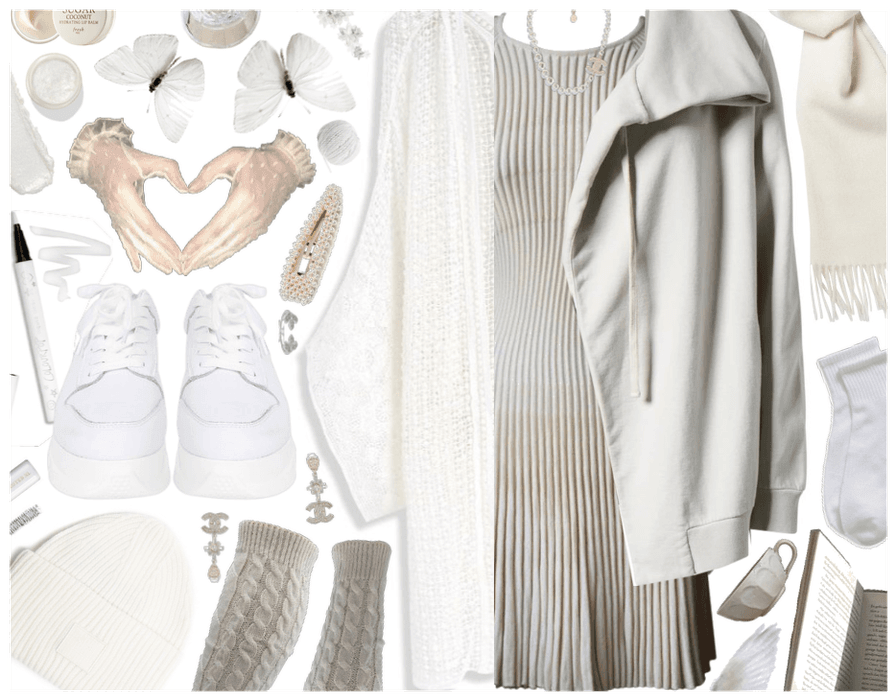 Knit wear: White