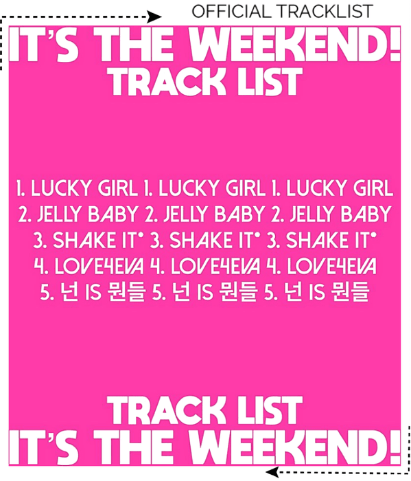 [IT’S THE WEEKEND!] Tracklist Reveal