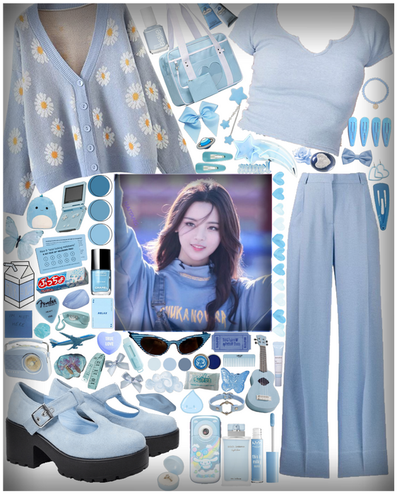 Light Blue Outfit (Yang Chaoyue inspired) 밝은 파란색 옷