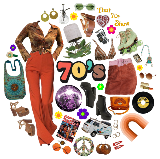 a far out 70's mood board