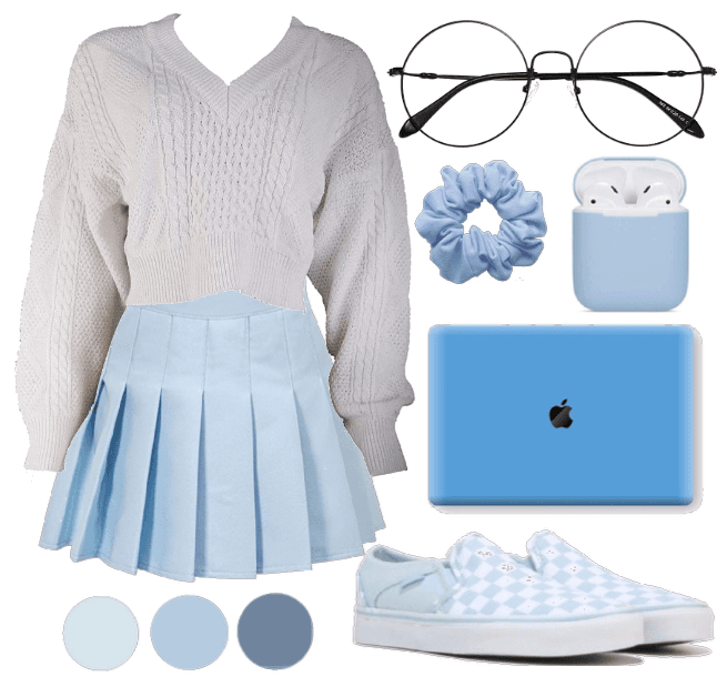 Cozy blue outfit