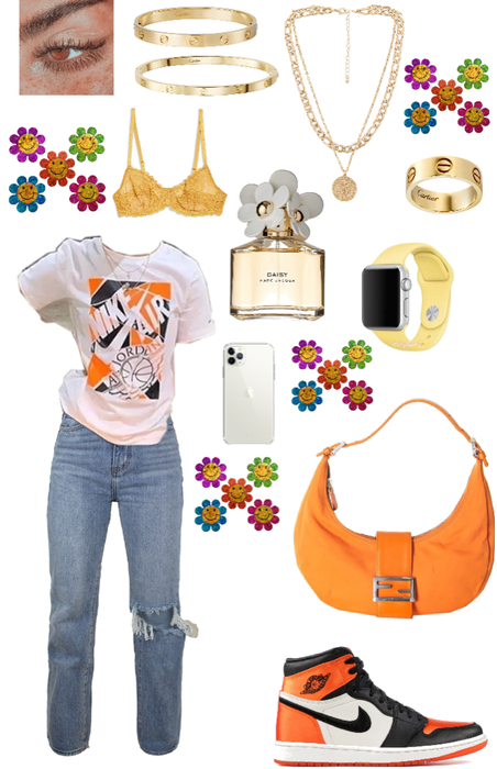 summer/spring outfit ( orange/yellow )