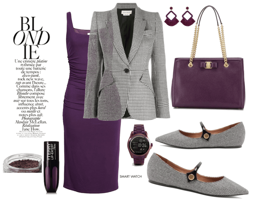 hounds tooth and purple