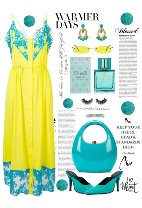 Yellow and Turquoise Maxi