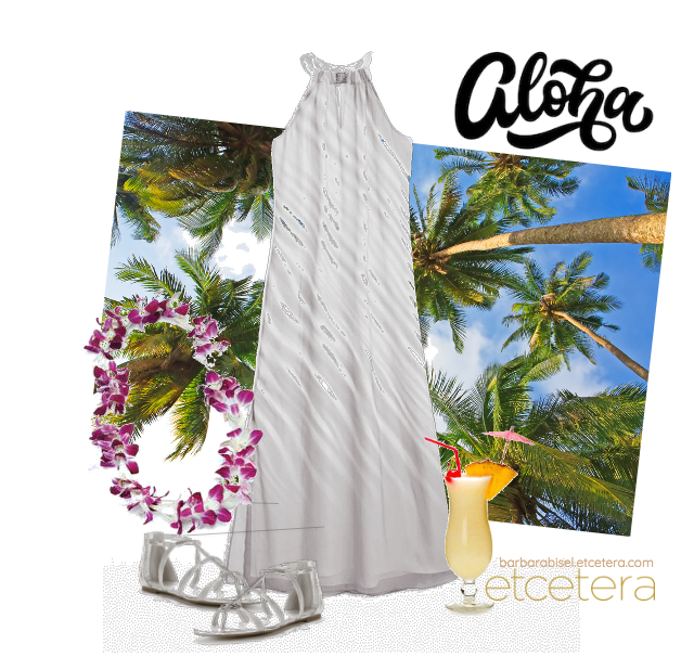 Palm patio pool dress
