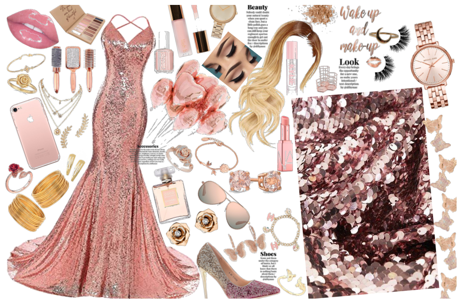 Rose Gold Prom Outfit