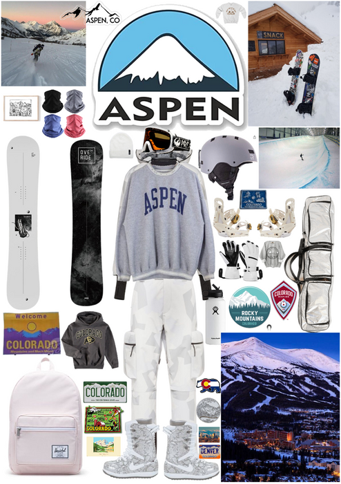 Snowboarding at Aspen, Colorado