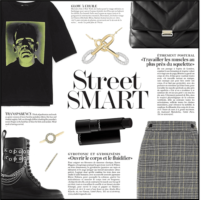 Graphic Tee And Plaid Skirt - Contest