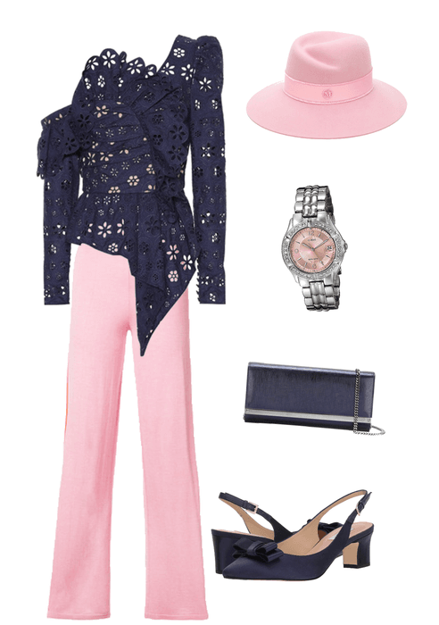 pink and navy