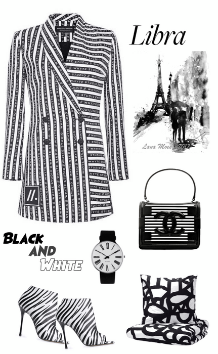 Black and White Balanced for Libra