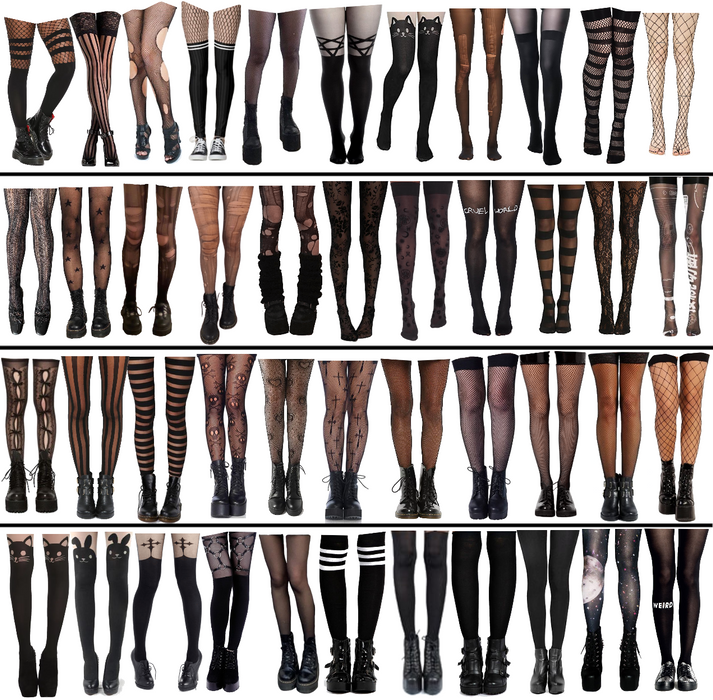 Leg Avenue Vertical Stripe Stockings In Stock At UK Tights