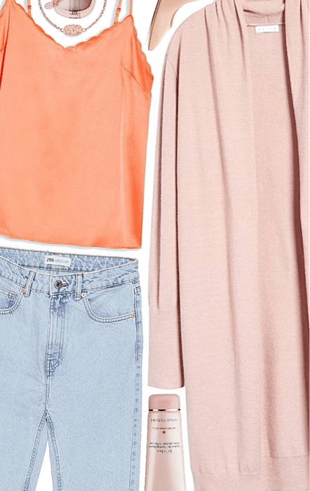 Stylish Peach Outfit Inspiration