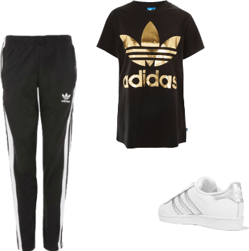 chilling adidas outfit