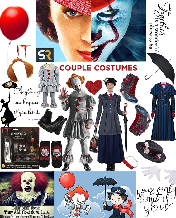 Pennywise & Mary Poppins = SAME SPECIES 😂 couple costumes