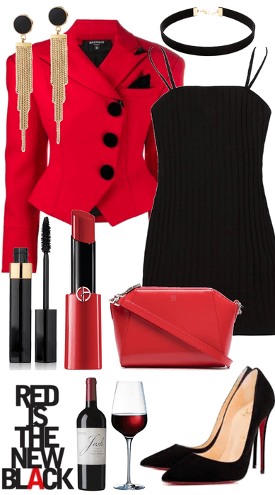 elegant red and black.