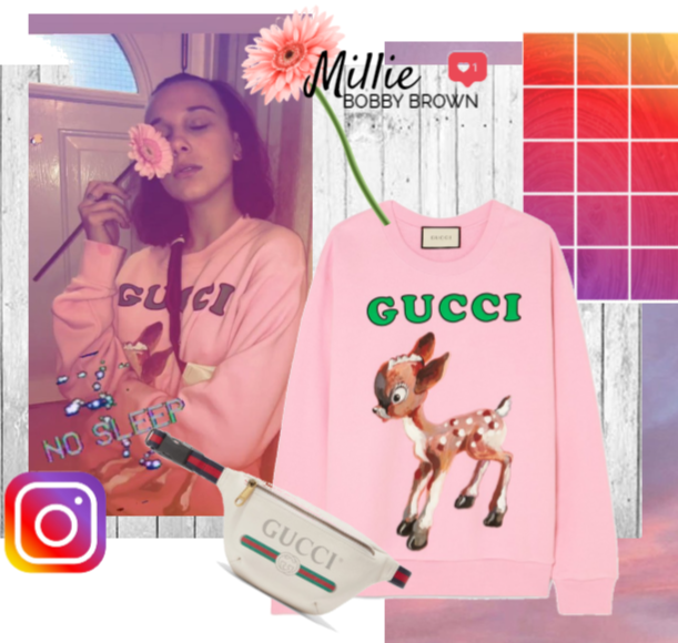 Millie Bobby Brown wearing Gucci