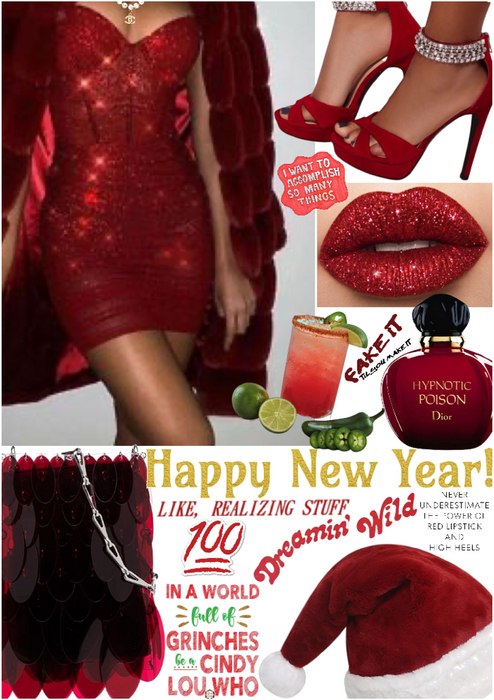 New Years lady in red xox