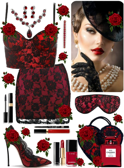 Red Roses & Black Lace