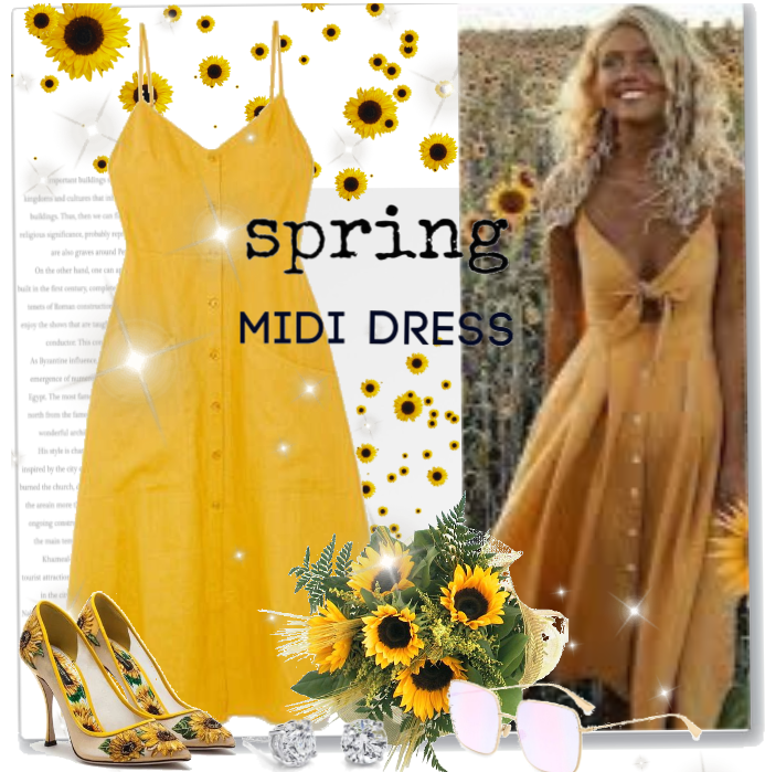 Sunflower Midi Dress.