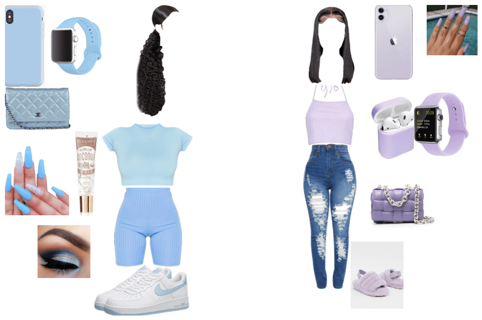 lavender and baby blue
