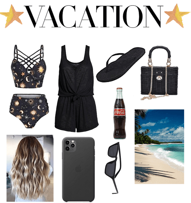 black vacation outfit