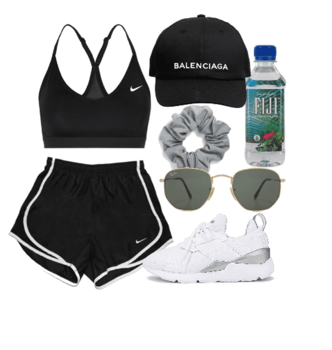 black white Nike cute