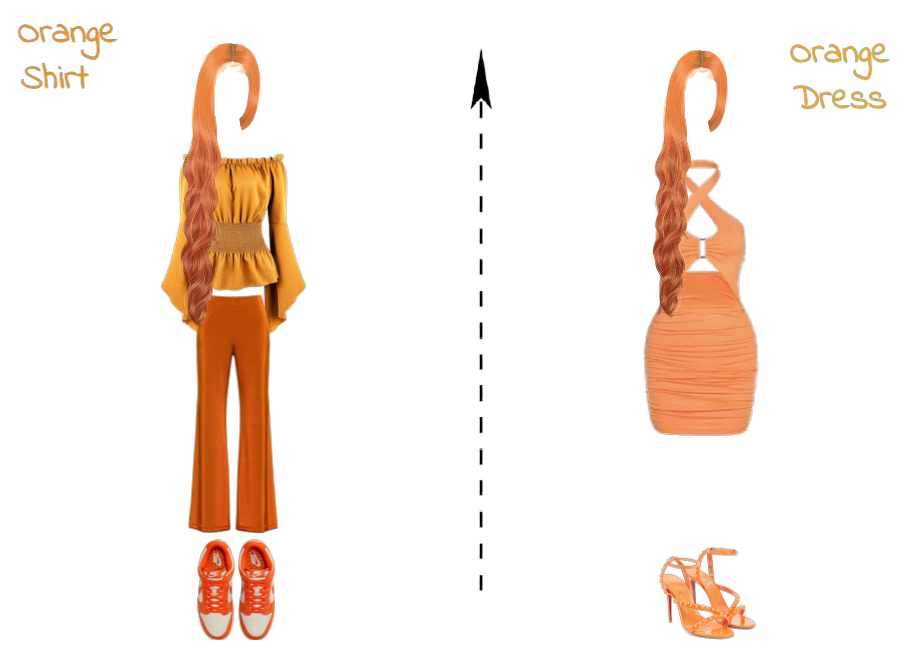 Orange Dress vs. Orange Shirt wich would you wear?