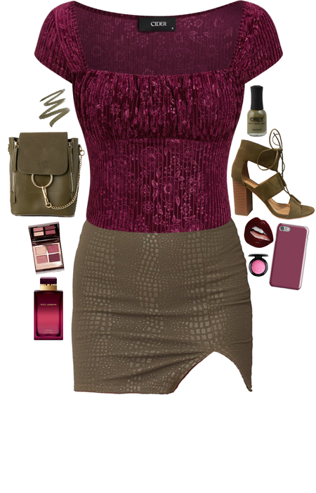 Maroon and Olive