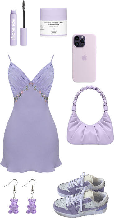 purple party clothes