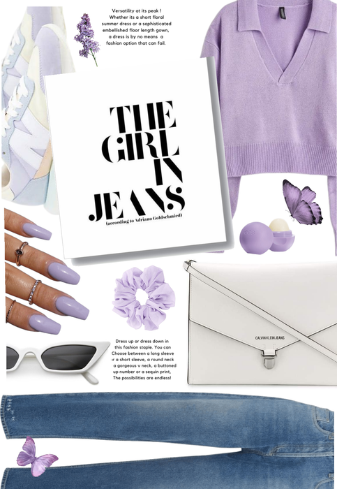 Purple Sweater & Jeans