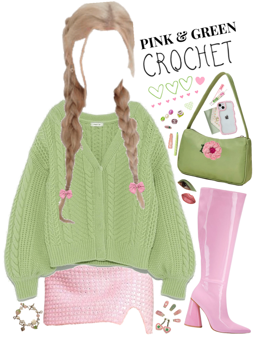 Pink & Green Crochet