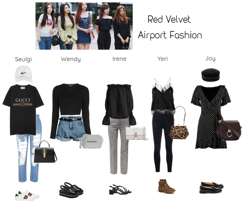Red Velvet Airport Fashion