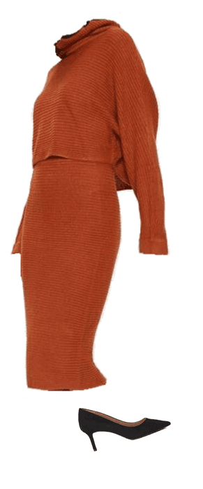 Sweaterknit Top/Skirt Set