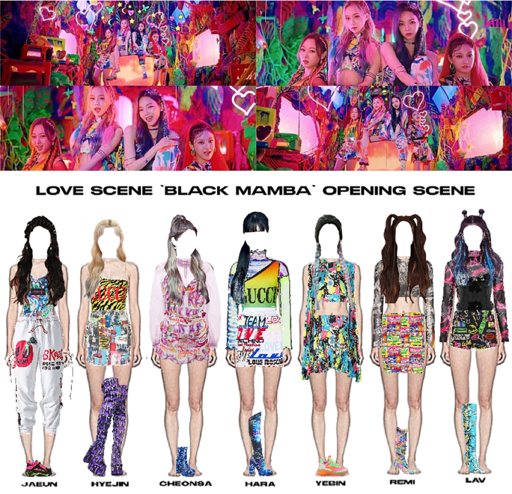 LOVE SCENE | THE 2ND DIGITAL SINGLE ‘BLACK MAMBA’ OFFICIAL MV | OPENING GROUP SCENES