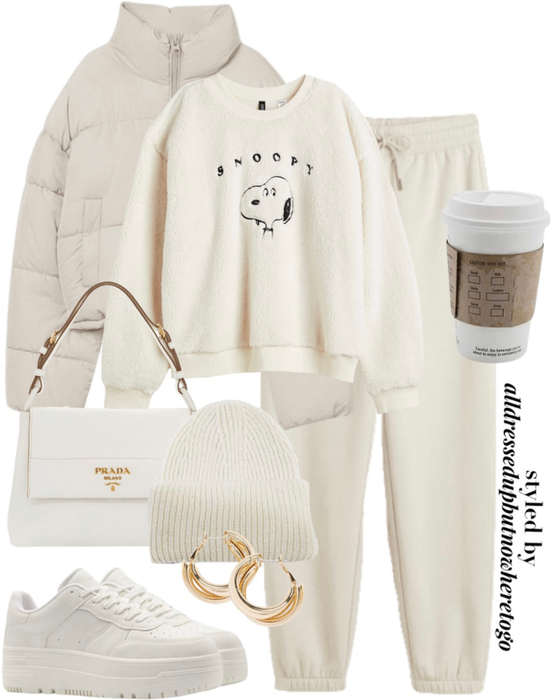 Virtual Styling: Snoopy Fluffy Sweater & Beige Sweatpants - Contest