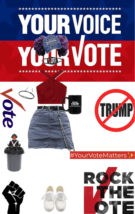 Voting Outfit❤️🤍💙