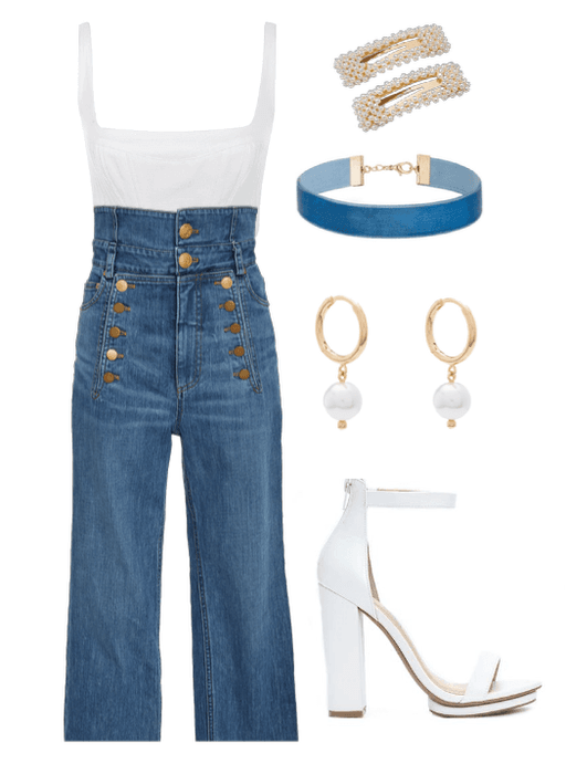 denim stage outfit