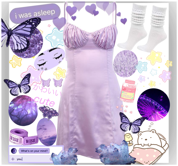 Purple Aesthetic Sleepwear Fit 😪💋🎀💜