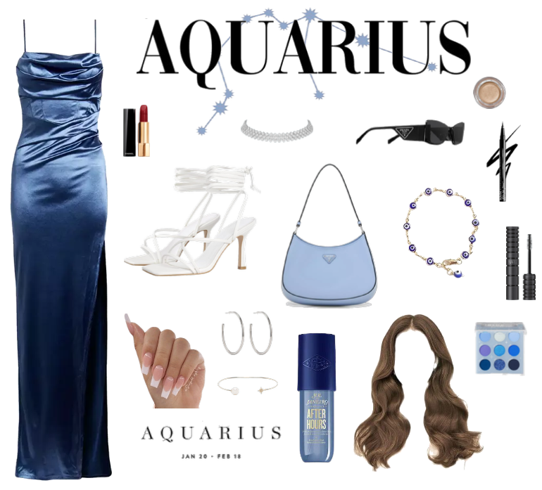 Aquarius Themed Challenge Outfit!🤍💙