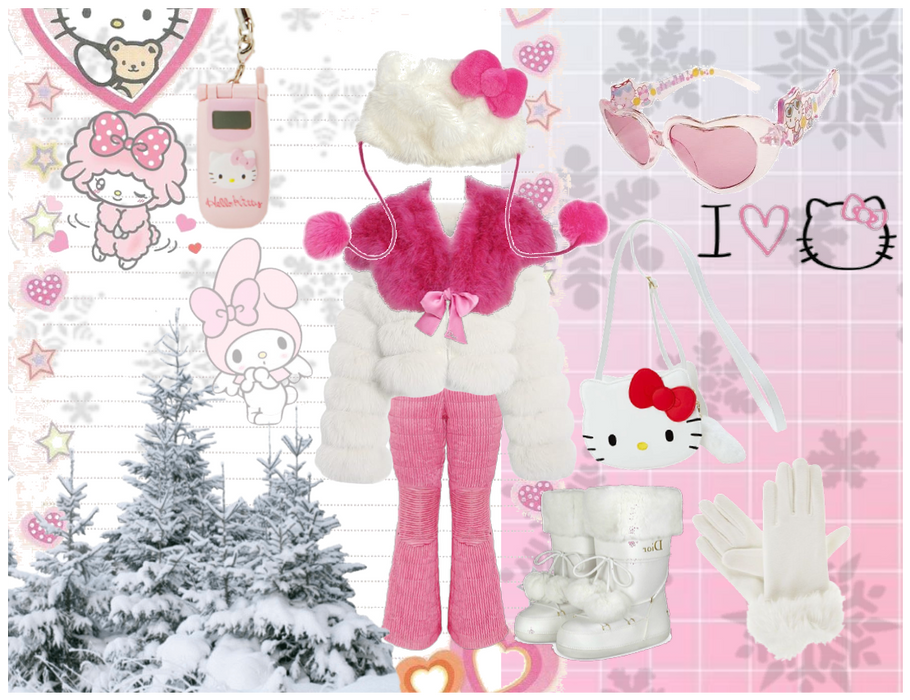 Hello Kitty Snowday! Sanrio-Inspired Winter Fit