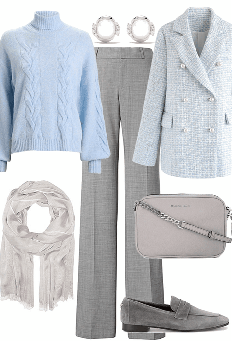soft blue and gray winter layers