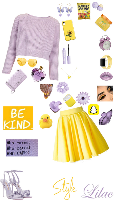 lilac and yellow