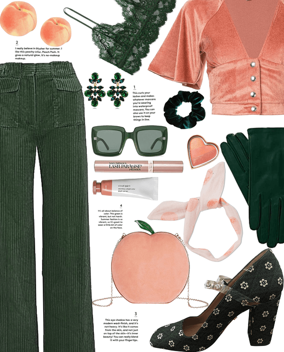 Peach Pink + Pine Green: Peaches & Green pt. II